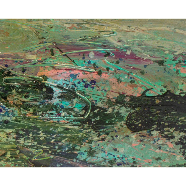 Paper 1980s Abstract Acrylic Landscape by Harry Hilson For Sale - Image 7 of 8