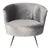 Velvet Retro Mid Century Accent Chair in Grey For Sale
