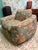 Art Deco Chairs in Floral Silk Fabric with Brass Base, 1940, Set of 2 For Sale - Image 6 of 17