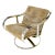Heavy Gage Polished Stainless Steel Swivel Base Suede Upholstery Lounge Chair For Sale