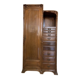 Art Nouveau Majorelle Mahogany Wardrobe, Circa 1900s For Sale