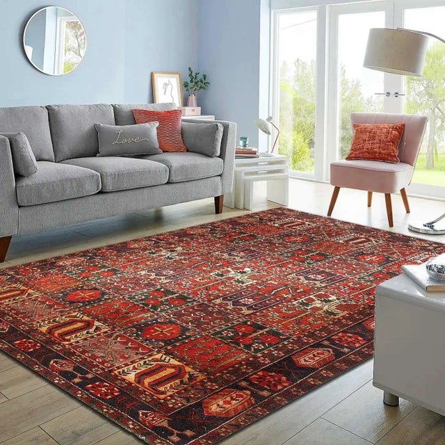 1970s Persian Vintage Bakhtiari Rug - 6'7" X 9'5" For Sale - Image 5 of 5