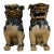 Large Mid-Century Chinese Ceramic Foo Dog Guardian Lion Pair — Tortoiseshell Glaze For Sale