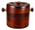 1960s Brazilian Modern Rosewood Ice Bucket with Sculptural Turned Handles For Sale