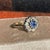 Circa 1890 Victorian 18k Gold Sapphire and Diamond Cluster Ring For Sale - Image 4 of 11