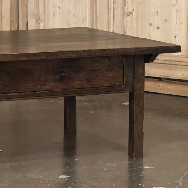 Antique 18th Century Country French Rustic Farmhouse Coffee Table For Sale - Image 9 of 18