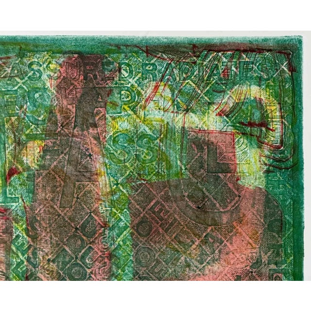 Late 20th Century Raphael Ferrer. Vintage Mixed Media Print For Sale - Image 5 of 8
