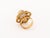 Modernist 14k Two-Tone Gold, Diamond, and Golden Pearl Cocktail Ring For Sale In New York - Image 6 of 7