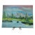 1970s S. LeRoy Original Oil on Canvas River Landscape Painting Signed Unframed Trees For Sale
