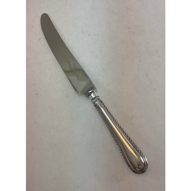 James Dixon & Sons 1980s Silver Dinner Knife, Feather Edge . For Sale - Image 4 of 11