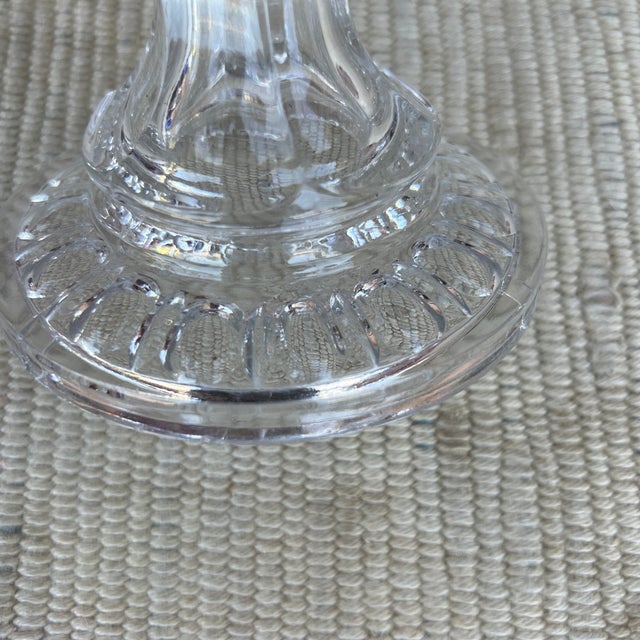 Mid 19th Century Antique American Pressed Flint Glass Compote "Oval Mitre" Pattern, Circa 1850's For Sale - Image 5 of 12