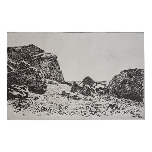 After Claude Monet, Boat Between Cliffs, Lithograph For Sale - Image 10 of 10