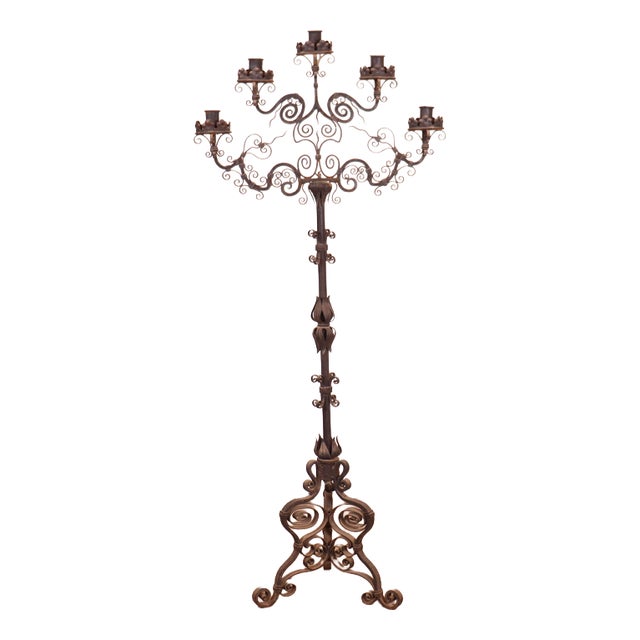 Italian Floor-Standing Altar Candleholder For Sale