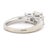 1990s Vintage Three-Stone Princess Cut Diamond Ring, 14k White Gold, 1.75 Carats, Size 4.5 For Sale - Image 5 of 11