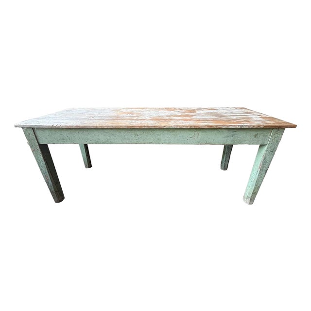 19c Primitive American-Style Farmhouse Table For Sale