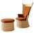 Set of Hotte Rattan and Leather Armchair and Pouf by Philippe Starck for Cassina For Sale - Image 17 of 17