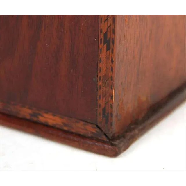 American American Inlaid Mahogany Candle Box, 19th Century For Sale - Image 3 of 7