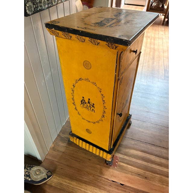19Th Century Antique French Tole Metal Cabinet For Sale - Image 4 of 12