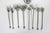 Silver Vintage Silverplated Seashell Cocktail Picks Forks With Holder Set of 9 For Sale - Image 8 of 9