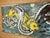 Antique 1800's Hand Painted Middle Eastern Lion Horse Pottery Majolica Wall Tile For Sale - Image 4 of 10