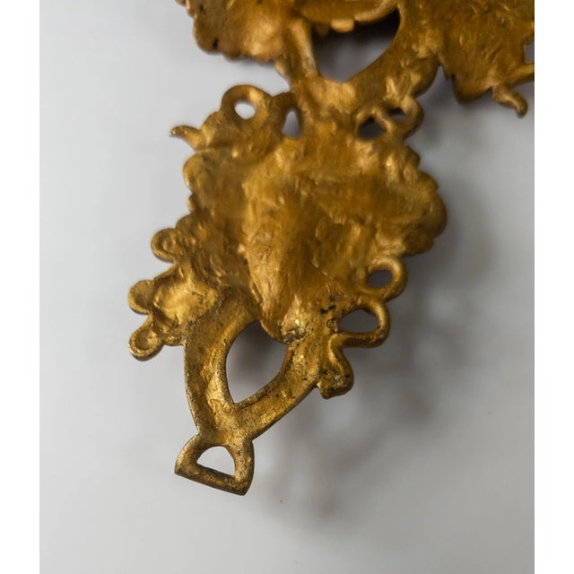 19th Century Group of 3 Gilt Bronze Architectural Furniture Accents With Grape Motif For Sale - Image 9 of 11