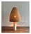 Mid-Century Modern Vintage Cream Alabaster Table Lamp with Wicker Shade, 1960s For Sale - Image 3 of 9