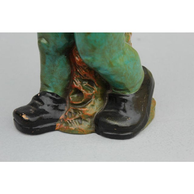 Ceramic Large Antique Garden Gnome from Heissner, 1930 For Sale - Image 7 of 15