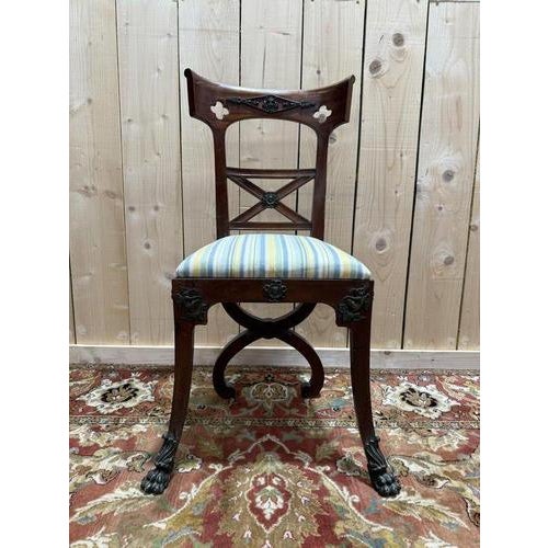 Victorian Empire Style Chairs, Set of 6 For Sale - Image 5 of 9
