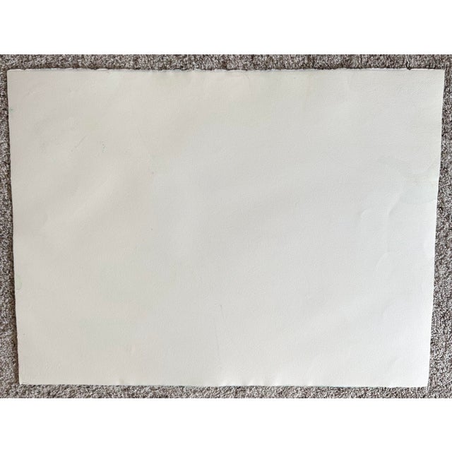1980s James McCray Expressionist Watercolor Painting, 1985, Signed, 22¼” X 31” For Sale - Image 5 of 9