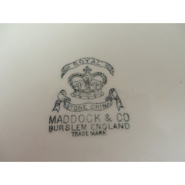 Antique Transfer Small Rectangular Platter by Maddock & Co Burslem