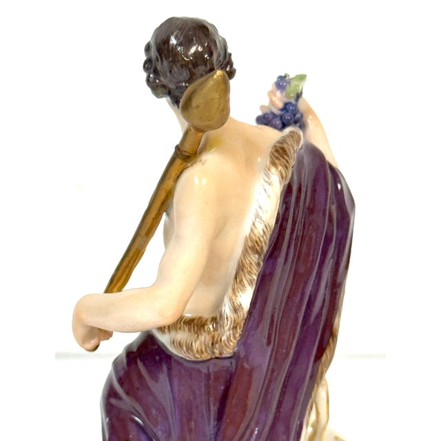 Meissen Porcelain Meissen Porcelain Figure Bacchus with Grapes, Wine Jug, Late 19th/ Early 20th C For Sale - Image 4 of 18