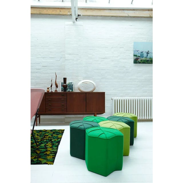 The Multi-awarded Leaf Seat designed by Nicolette de Waart is a unique pouf based on stylized leaves, artisanal produced...