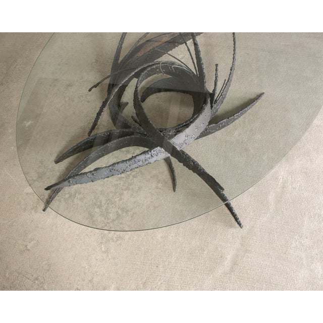 Silas Seandel Brutalist Iron Torch Cut Cocktail Table For Sale - Image 15 of 18