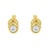 Contemporary 10K Yellow Gold 0.15 Cttw Round Brilliant-Cut Near Colorless Diamond Bezel-Set Stud Earrings, A Pair For Sale - Image 3 of 6