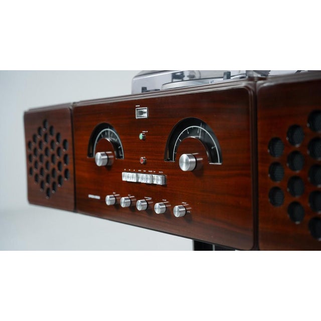 Brown Record Player attributed to Achille & Pier Giacomo Castiglioni for Brionvega, 1960s For Sale - Image 8 of 14