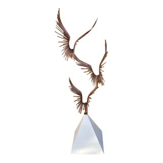 Mid Century Modern Curtis Jere Birds in Flight Floor Sculpture For Sale