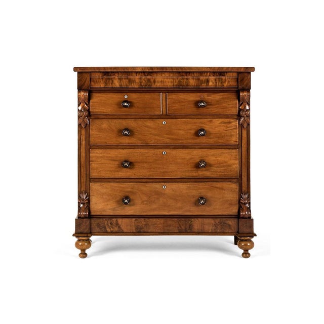 Scottish Chest of Drawers in Flamed Mahogany For Sale - Image 18 of 18