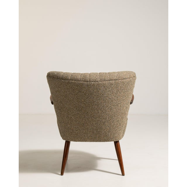 Mid-Century Modern Shellback Upholstered Armchair, Antique, Denmark, Circa 1940 For Sale - Image 13 of 13