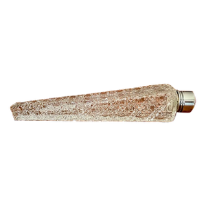 Antique Cut Glass and Sterling Silver Button and Daisy Perfume Flask
