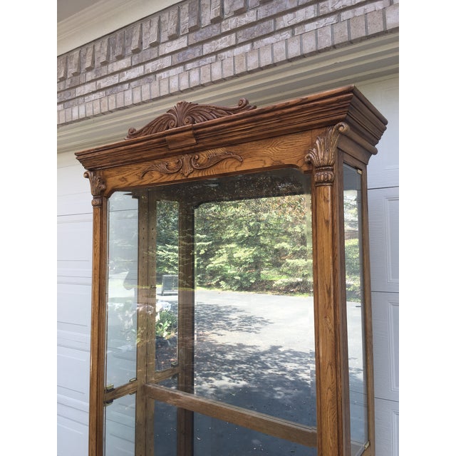Pulaski Oak Mirrored Curio Display Chairish