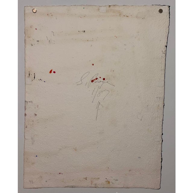 Stanley Boxer, Stanley Boxer Mixed Media Abstract Expressionist Painting on Paper, Gold, 1987 For Sale In Miami - Image 6 of 16