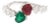 Natural 0.71 cts emerald & 1.02 cts ruby & 0.76 cts diamond ring in 18k gold For Sale