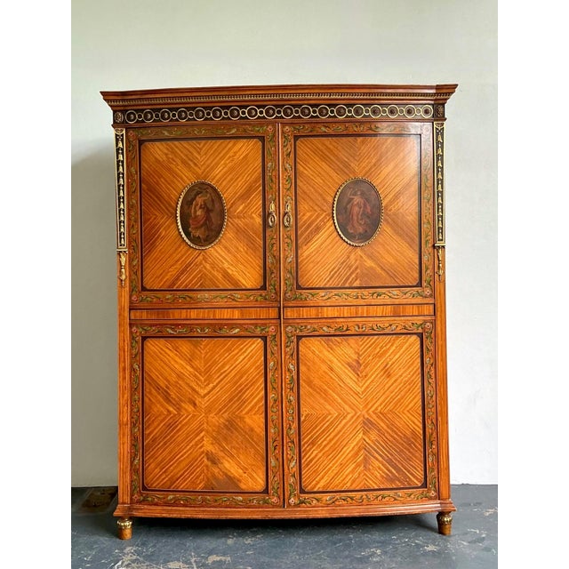 Antique Italian Neoclassical Style Armoire For Sale - Image 10 of 18