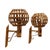 Brown Bamboo and Rattan Lantern Wall Lamps attributed to Louis Sognot, France, 1960s, Set of 2 For Sale - Image 8 of 8