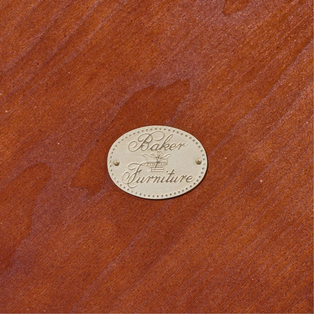 Brown Baker Burlwood and Brass Octagonal Coffee Table For Sale - Image 8 of 8