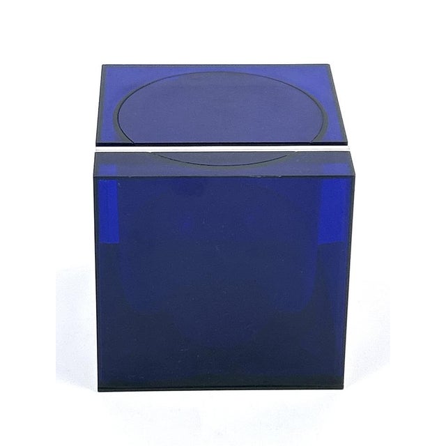 Blue Blue Acrylic Ice Bucket by Studio O.P.I. for Cini & Nils, Italy, 1970s For Sale - Image 8 of 18