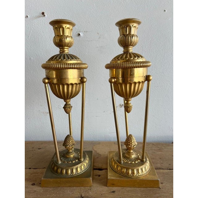 Early 20th Century Bronze Candle Holders For Sale - Image 11 of 11