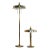 Brass Deco Pagoda Floor and Table Lamps after Walter Von Nessen - A Pair For Sale