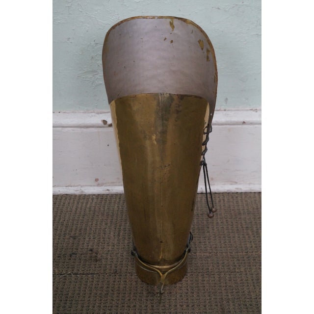 English Brass Boot Umbrella Cane Stand Chairish