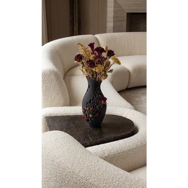Contemporary Blacksand Lab 3D-Printed Sand Lattice Vase by Blacksand Lab For Sale - Image 3 of 5